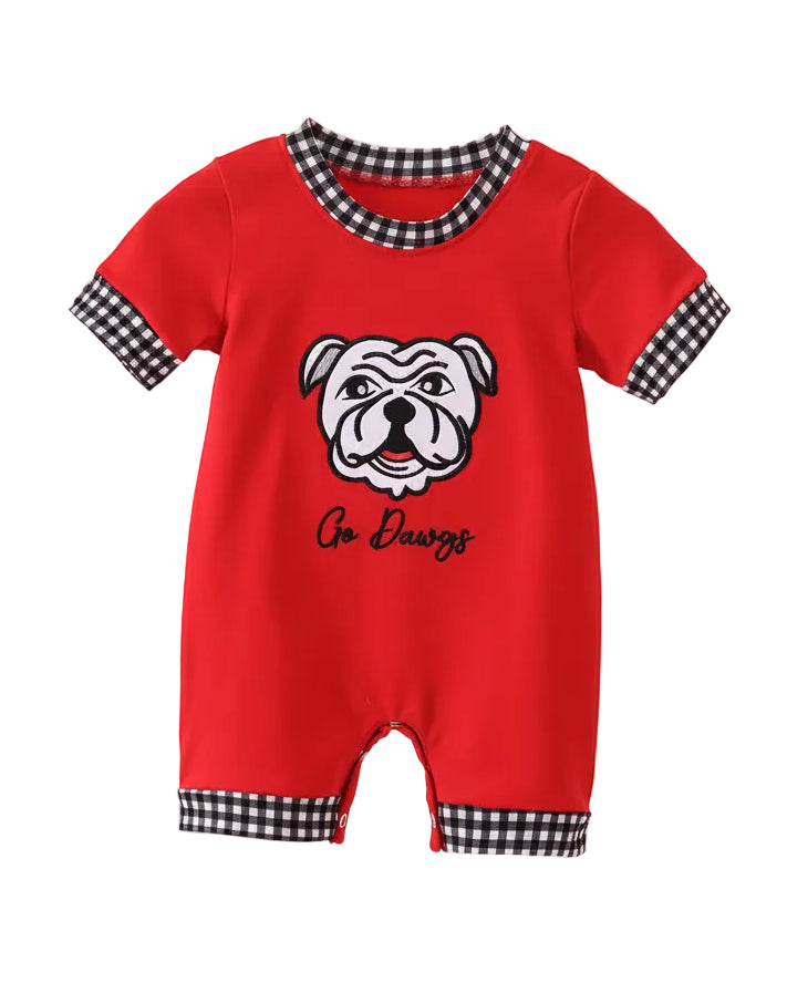 Georgia Go Dawgs Applique Romper