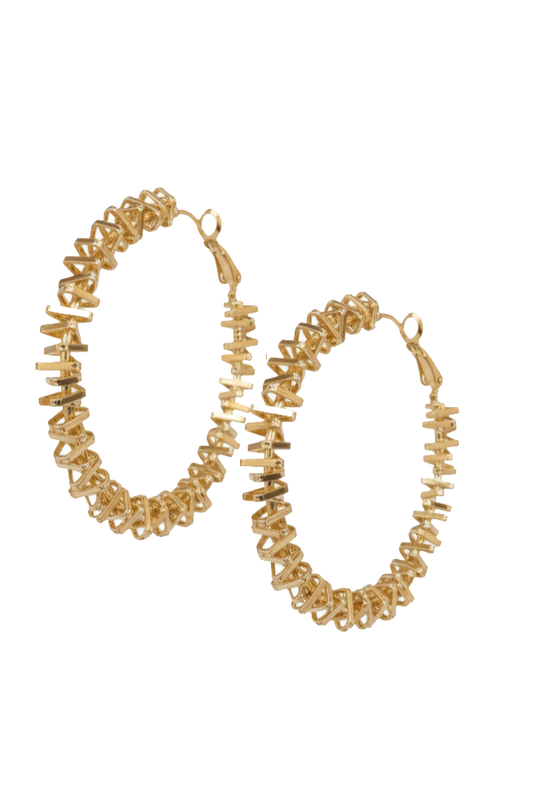 Gold Geometric Hoops