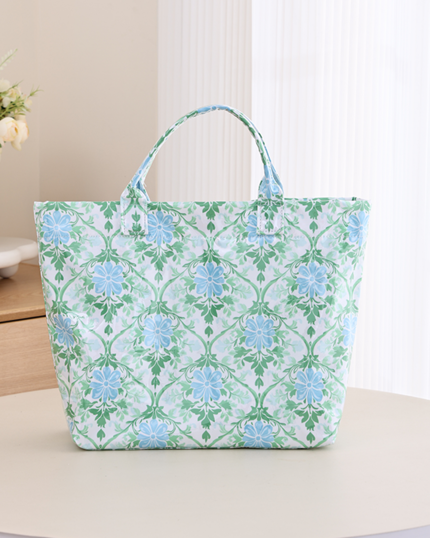 Heirloom Garden Waterproof PVC Tote Bag