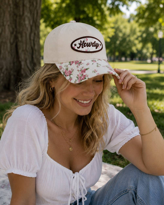 Howdy Floral Embroidered Patch Trucker Hat