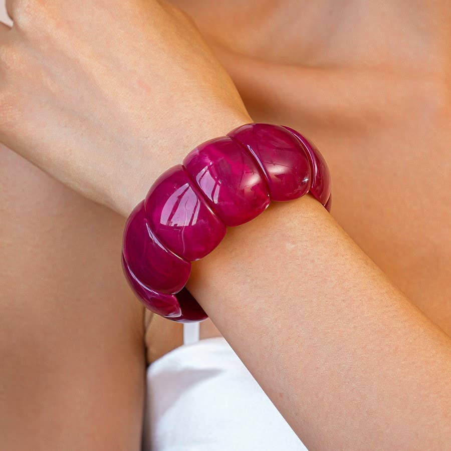 Bold Acrylic Stretch Cord Bracelets