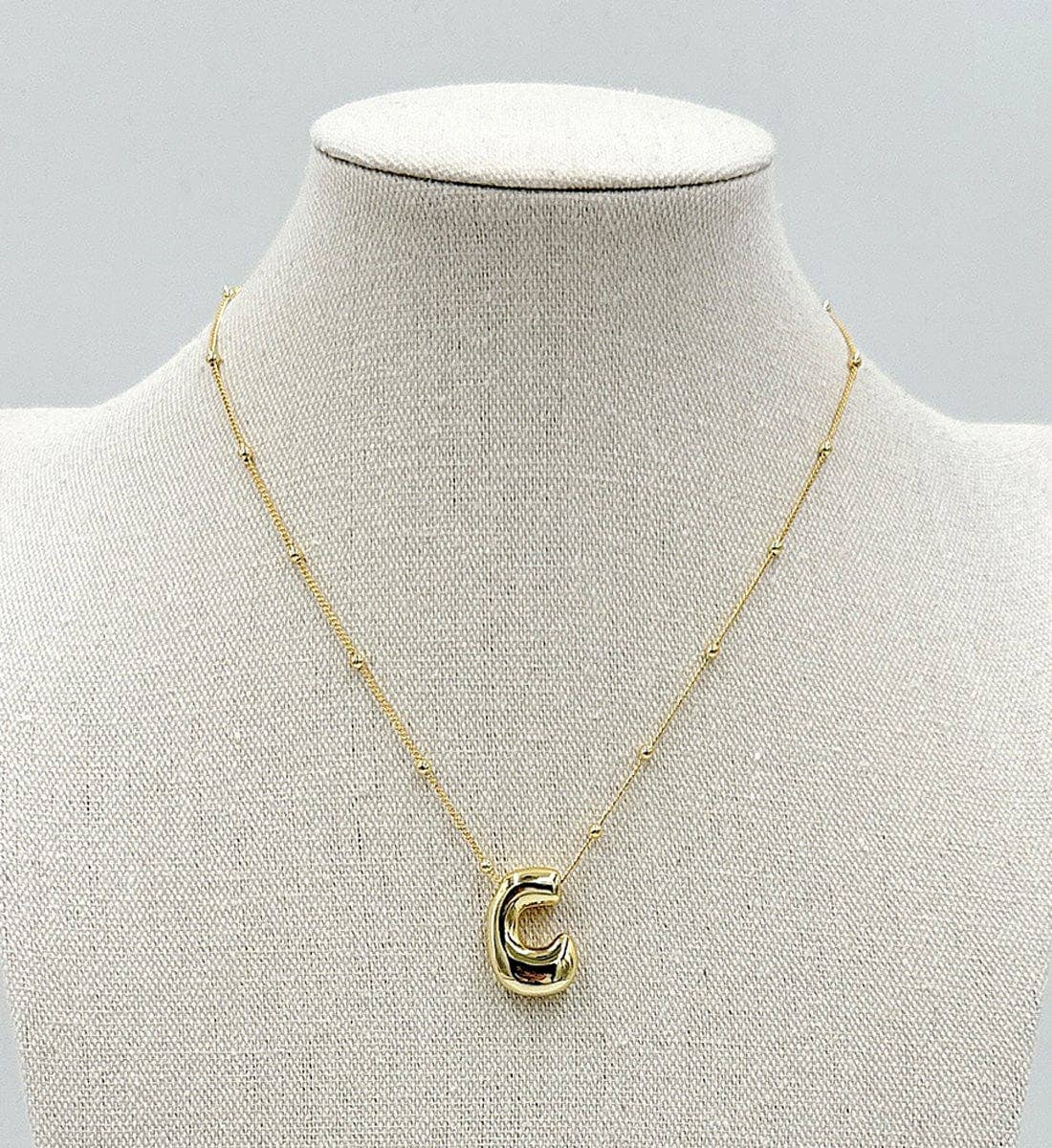 Bubble Initial Necklace