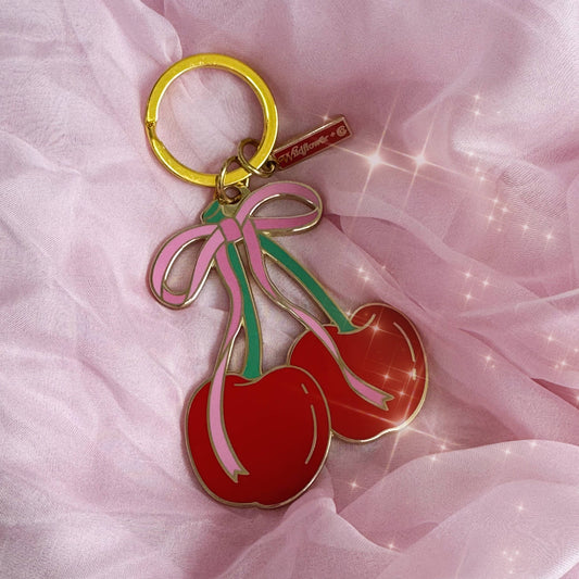 Cherry Bow Keychain
