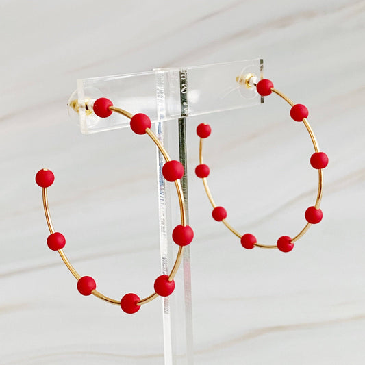 Game Day Nine Hoop Earrings