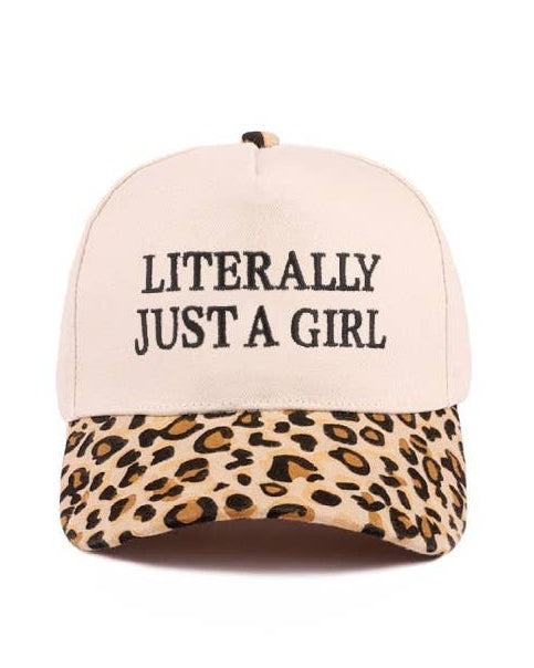 Leopard Literally Just A Girl Hat