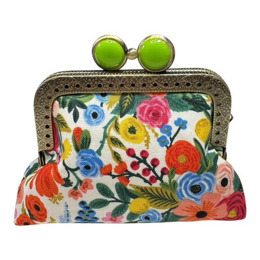 Kiki & Syds Mini Coin Purse - Garden Party Cream