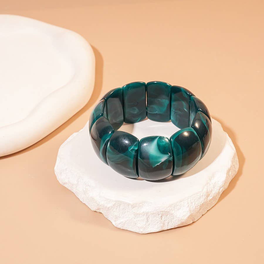 Bold Acrylic Stretch Cord Bracelets