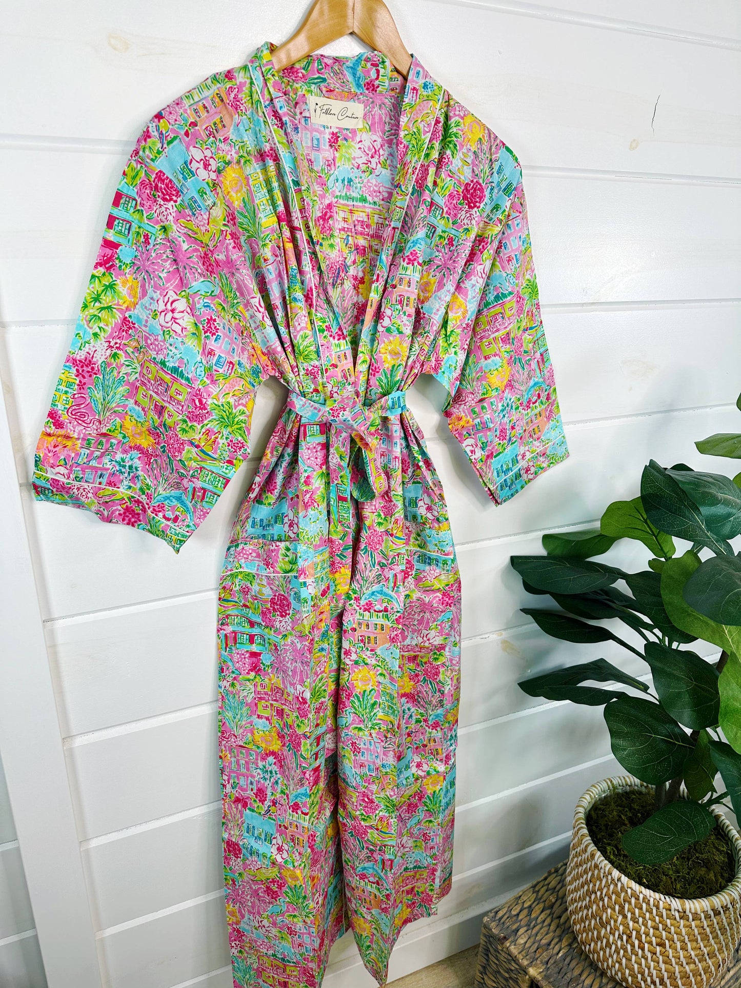 Tropical Town Kimono Cover-Up Duster