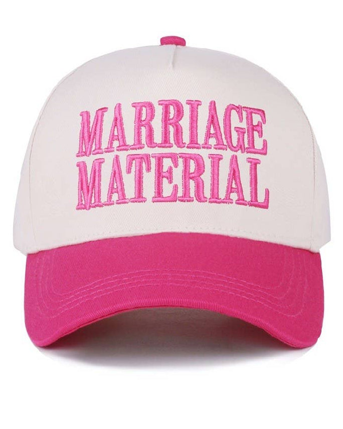 Fuschia Marriage Material Canvas Hat