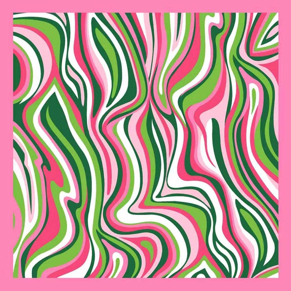 Abstract Swirl Satin Bandana Scarf