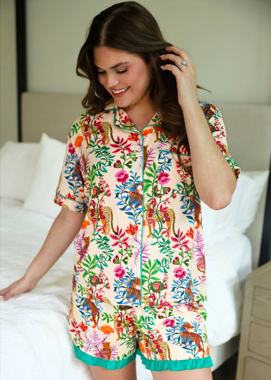 Jungle Oasis Ruffle Pajama Set