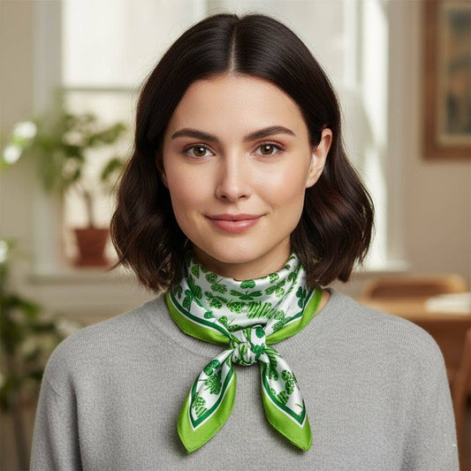 Shamrock Silky Satin Bandana Scarf