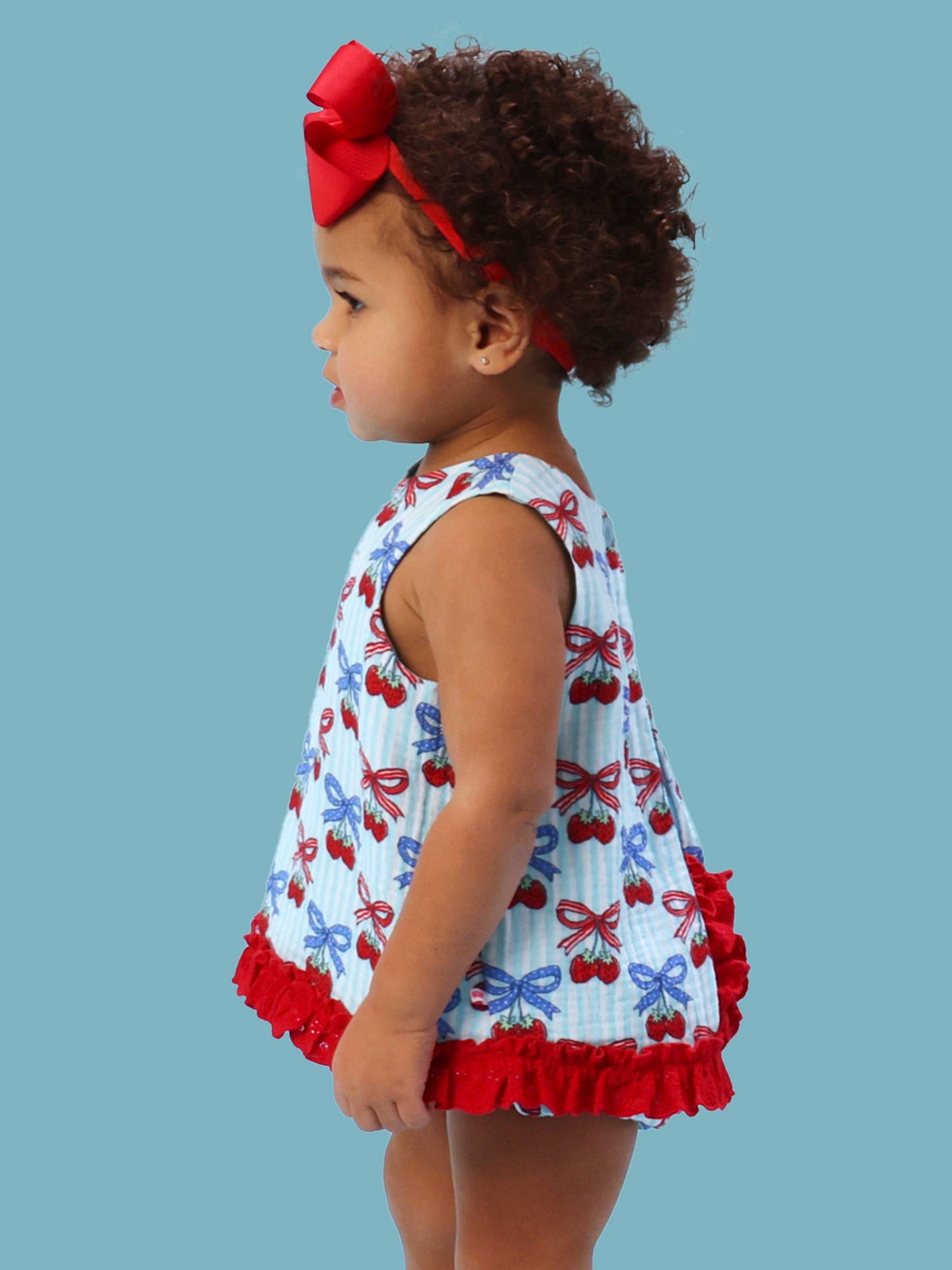 Berries & Bows Cotton Swing Top & Bloomer Set