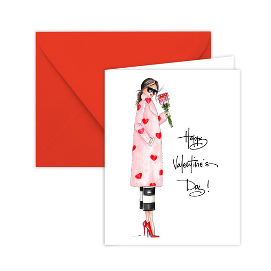 Valentine's Day Pink Greeting Card