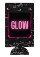 GLOW on Black Sequin Slim Can Cooler