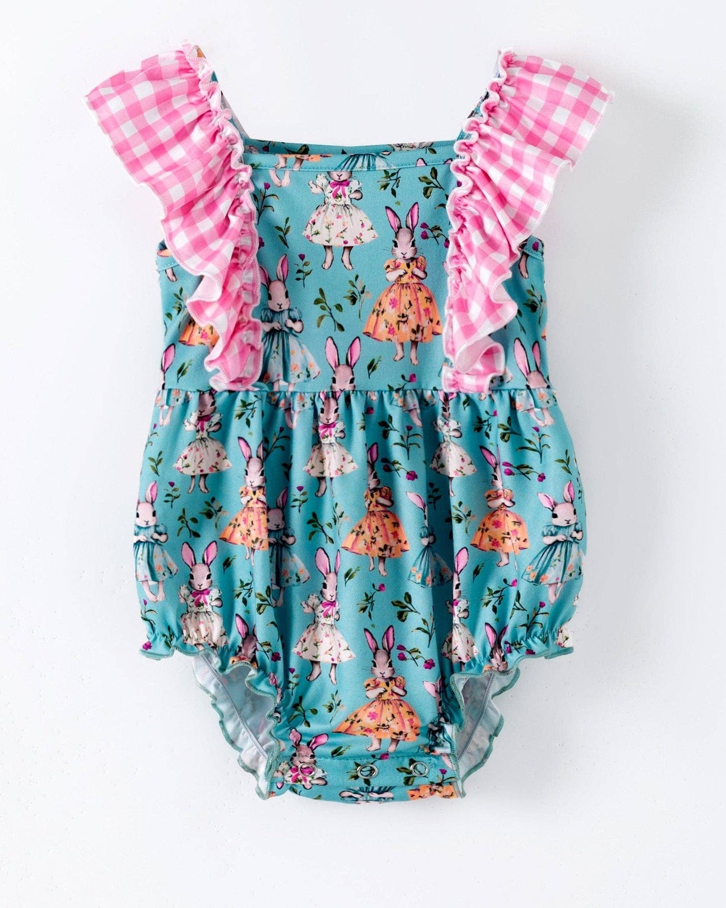 Baby Girl Vintage Bunny Ruffle Romper