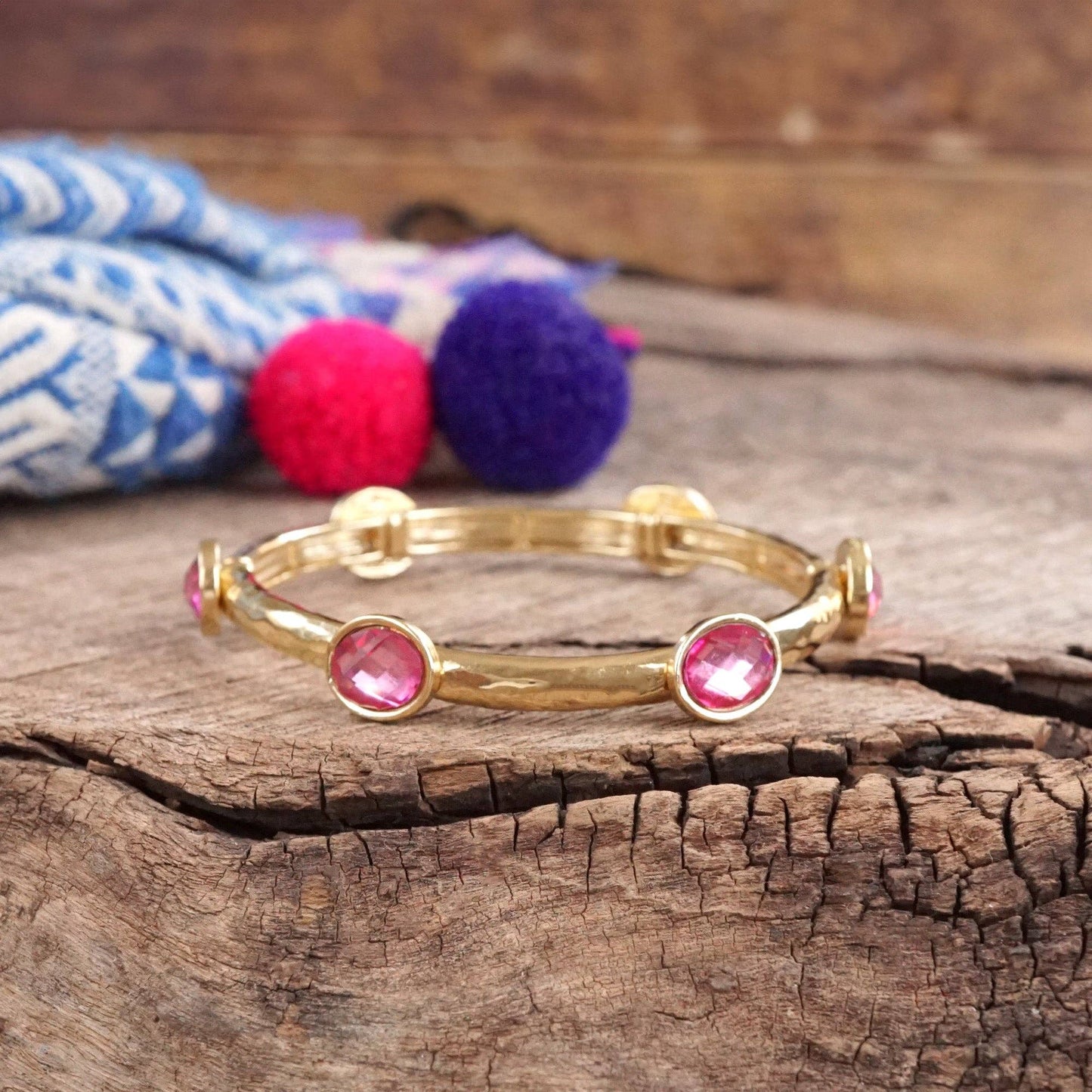 Jeweled Golden Bangles
