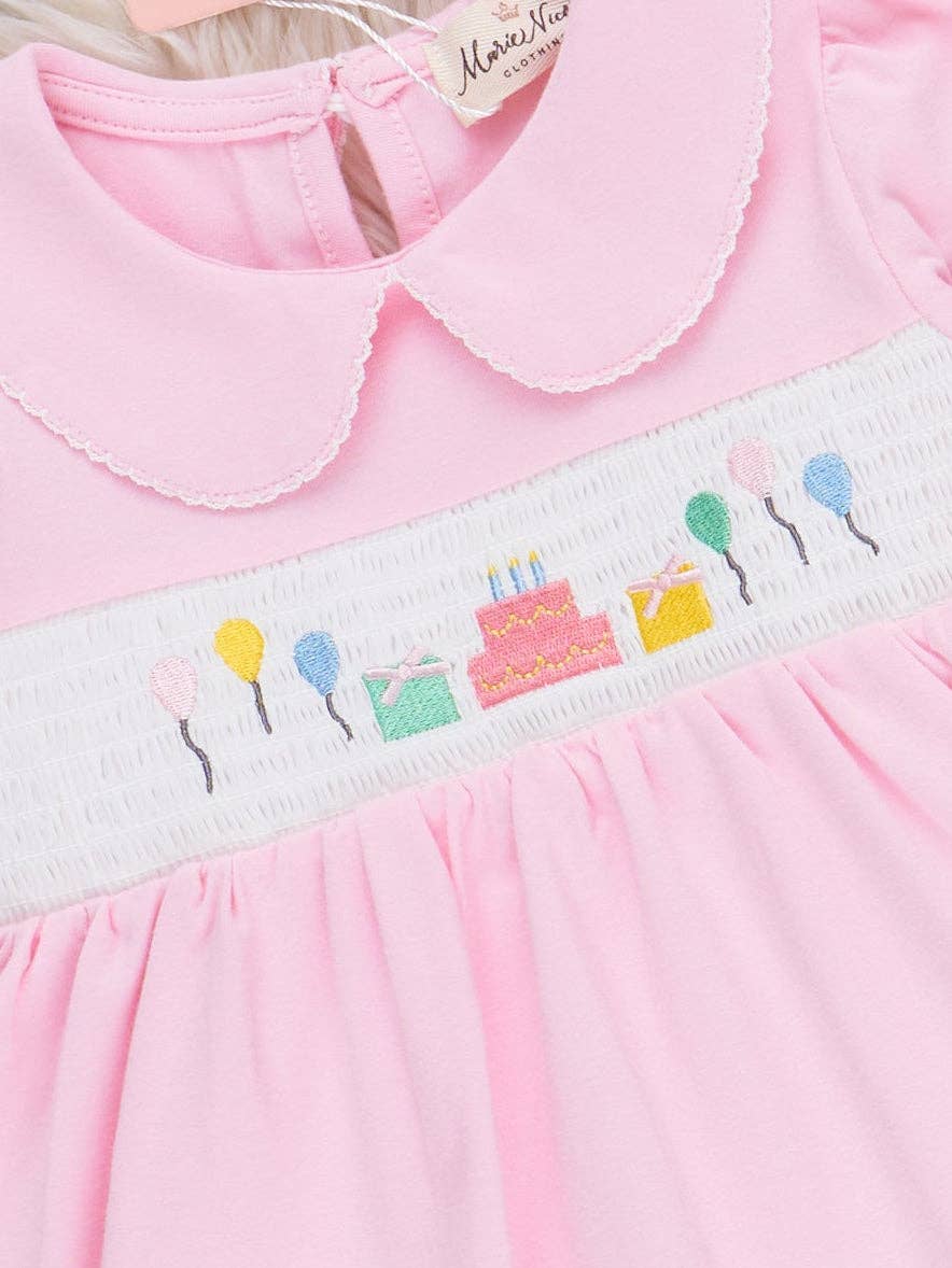 Balloon Bliss Birthday Smocked Dress