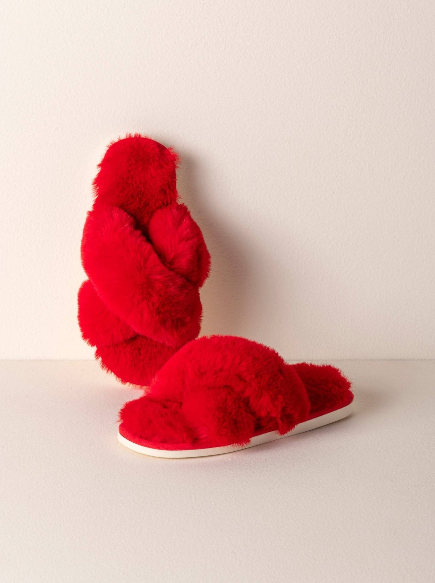 Perfect Plush Red Slippers