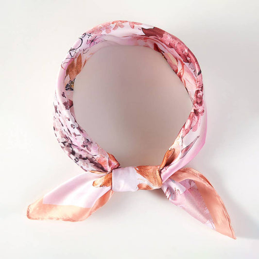 Blush Lavender Watercolor Silky Satin