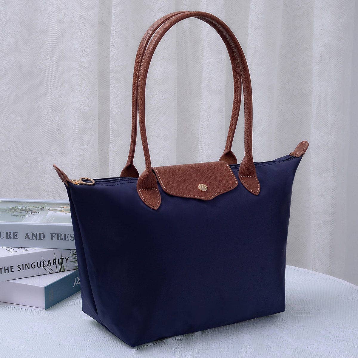Dorian Flap Top Nylon Tote Bag