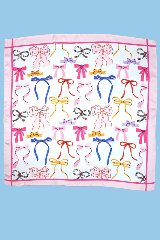 Bow Print Bandana Scarf