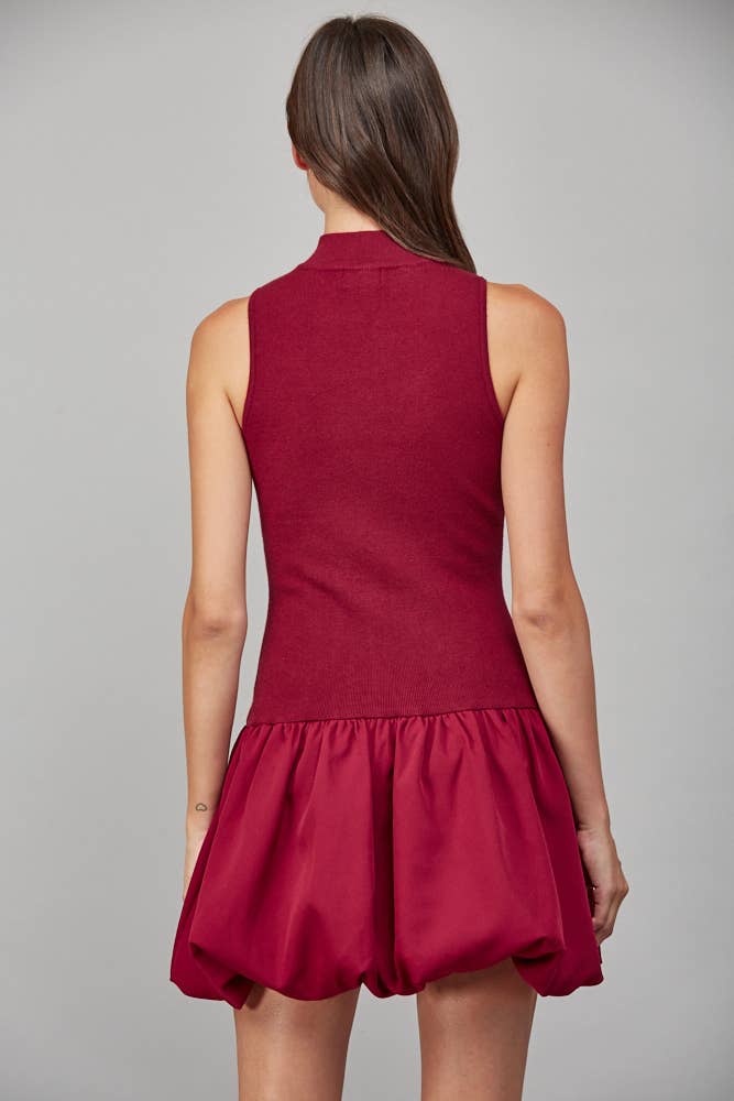 Bubble Skirt Sweater Dress