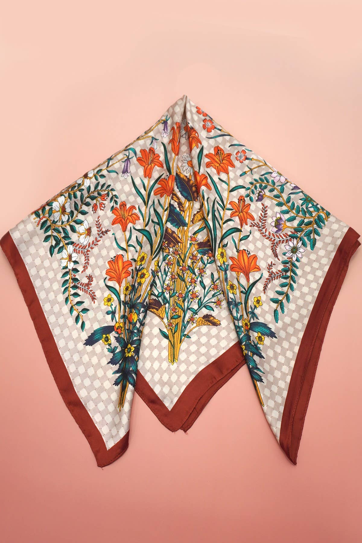 Floral Print Bandana Scarf