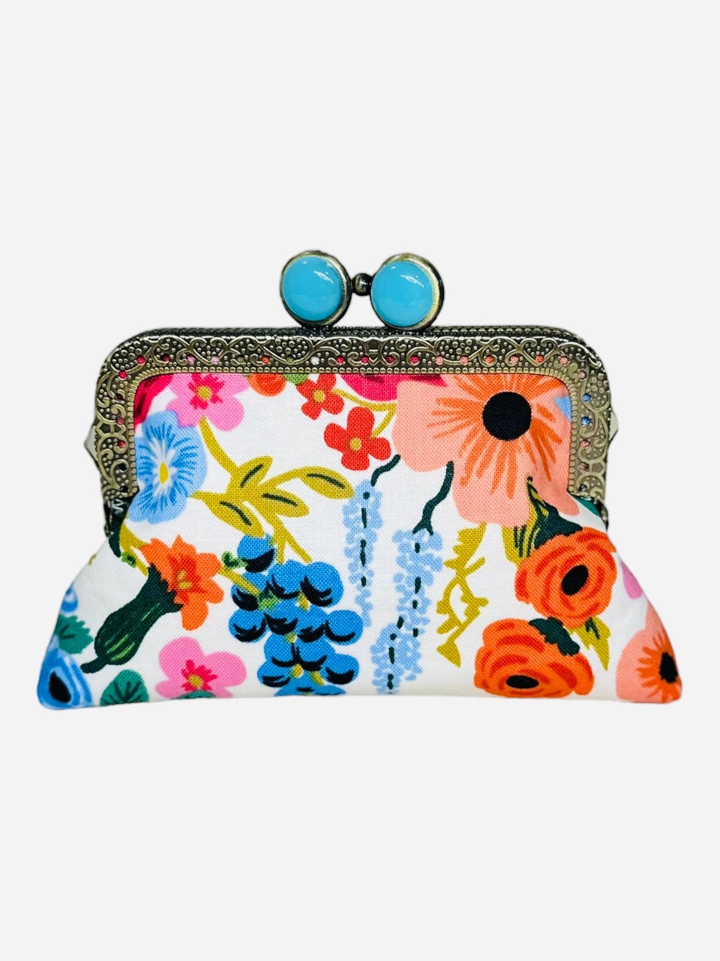 Kiki & Syds Credit Card Clutch-Garden Party Cream