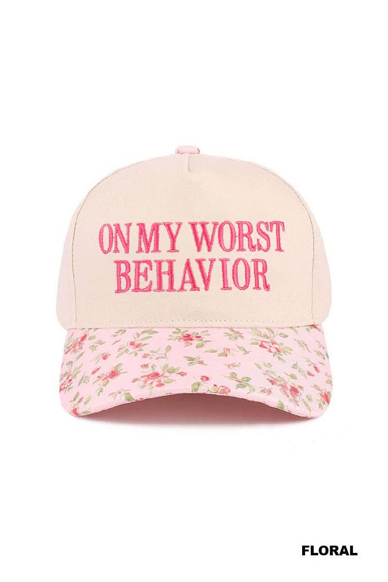 On My Worst Behavior Two Tone Hat
