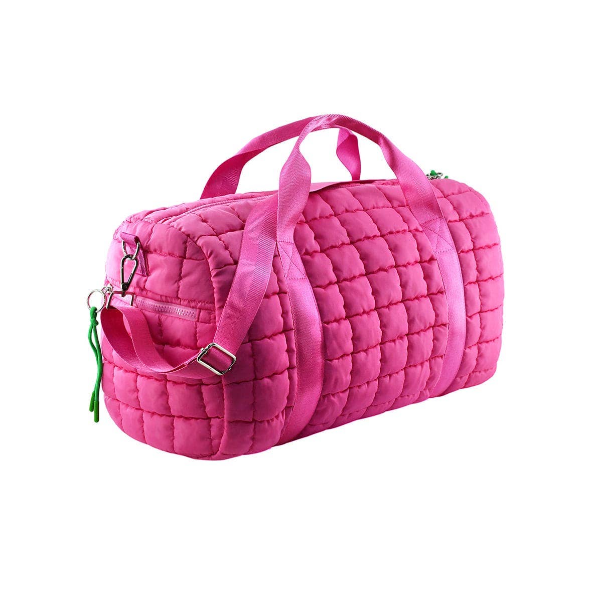 Pink Quilted Puffer Weekender