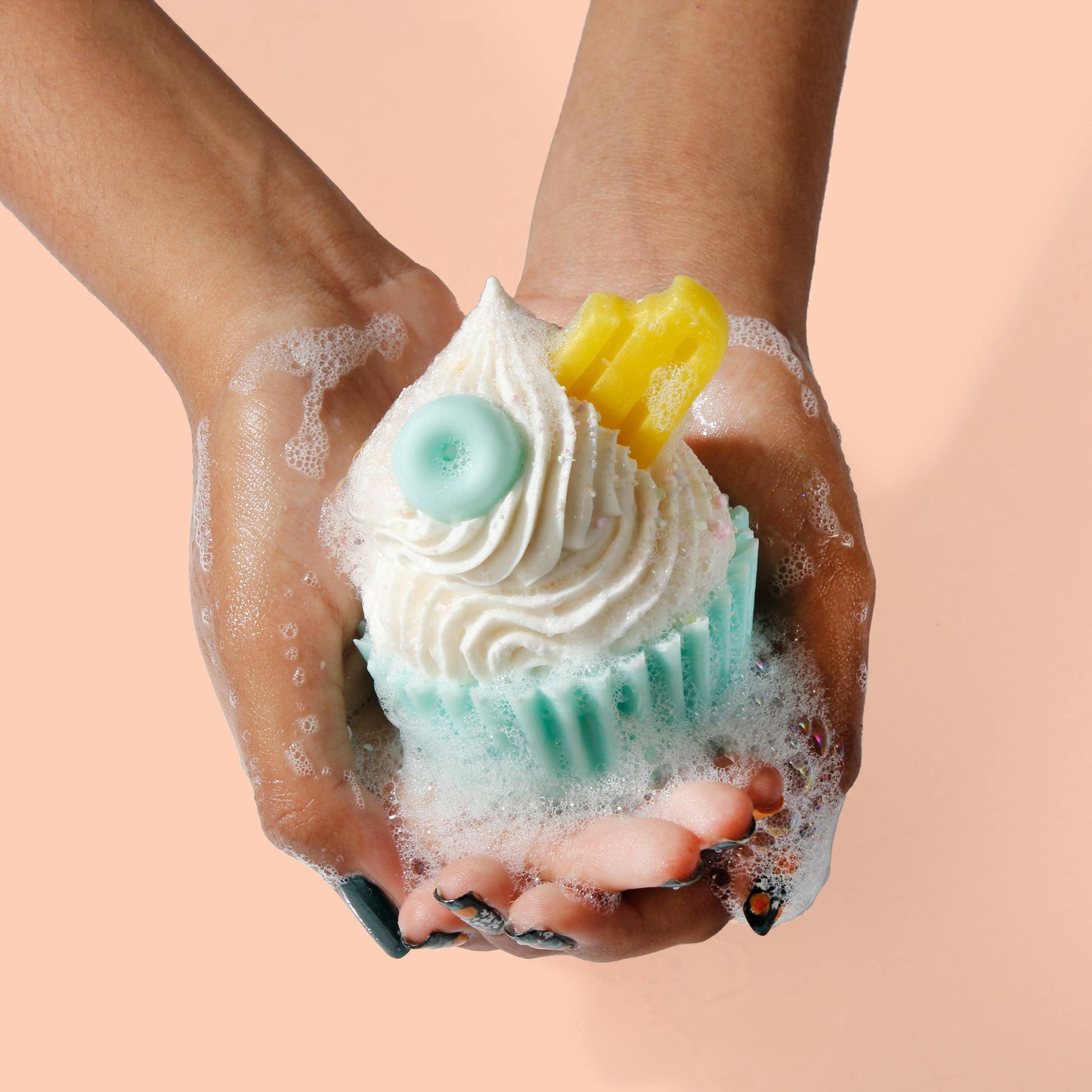 Handmade Pool Party Cupcake Soap- Frosted Mango