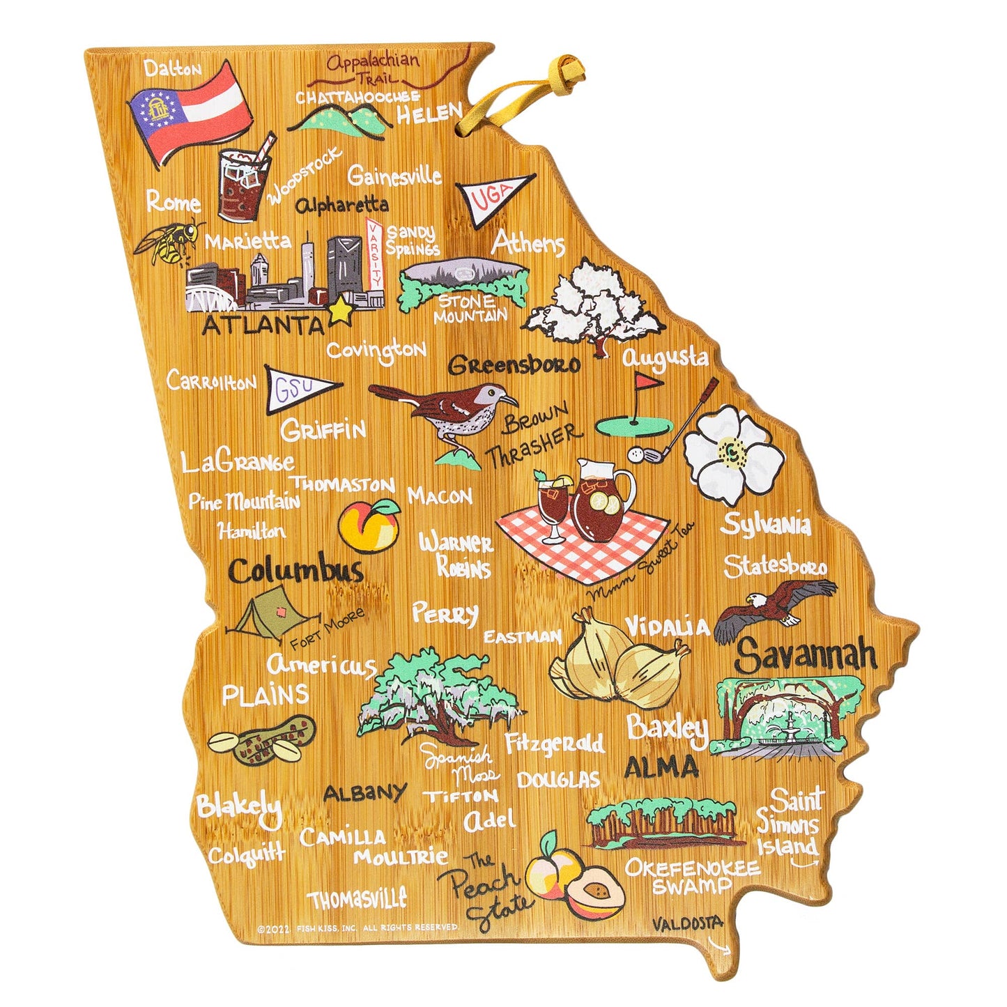 Georgia Cutting Board with Artwork