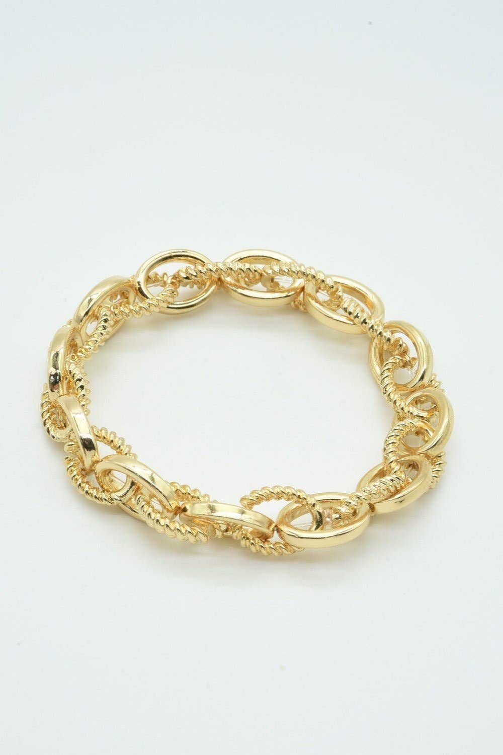 Gold Chain Link & Chain Bracelet