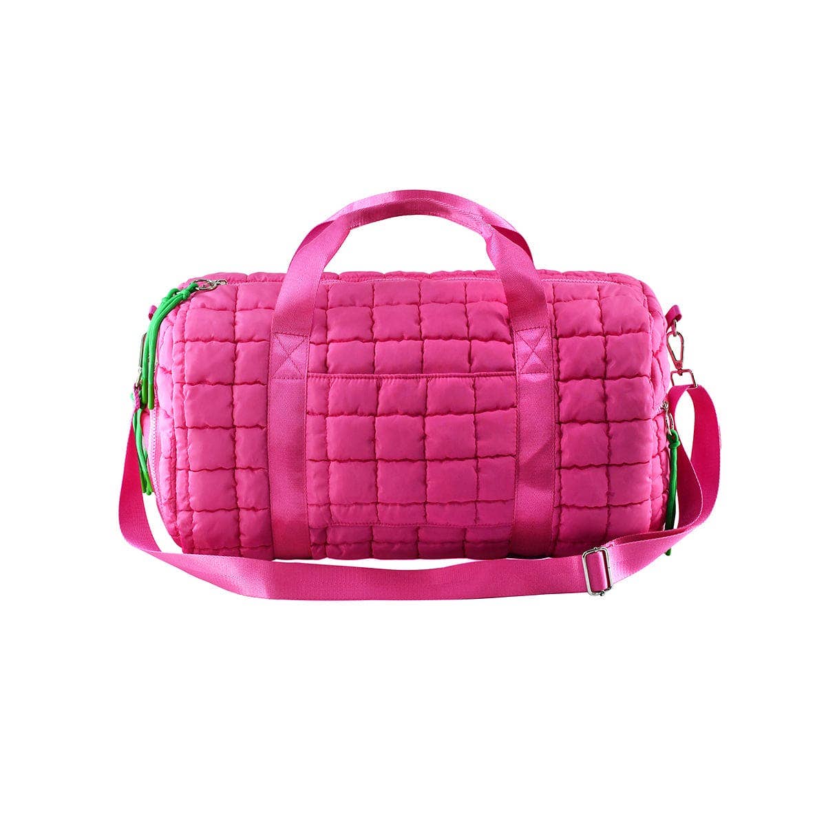 Pink Quilted Puffer Weekender