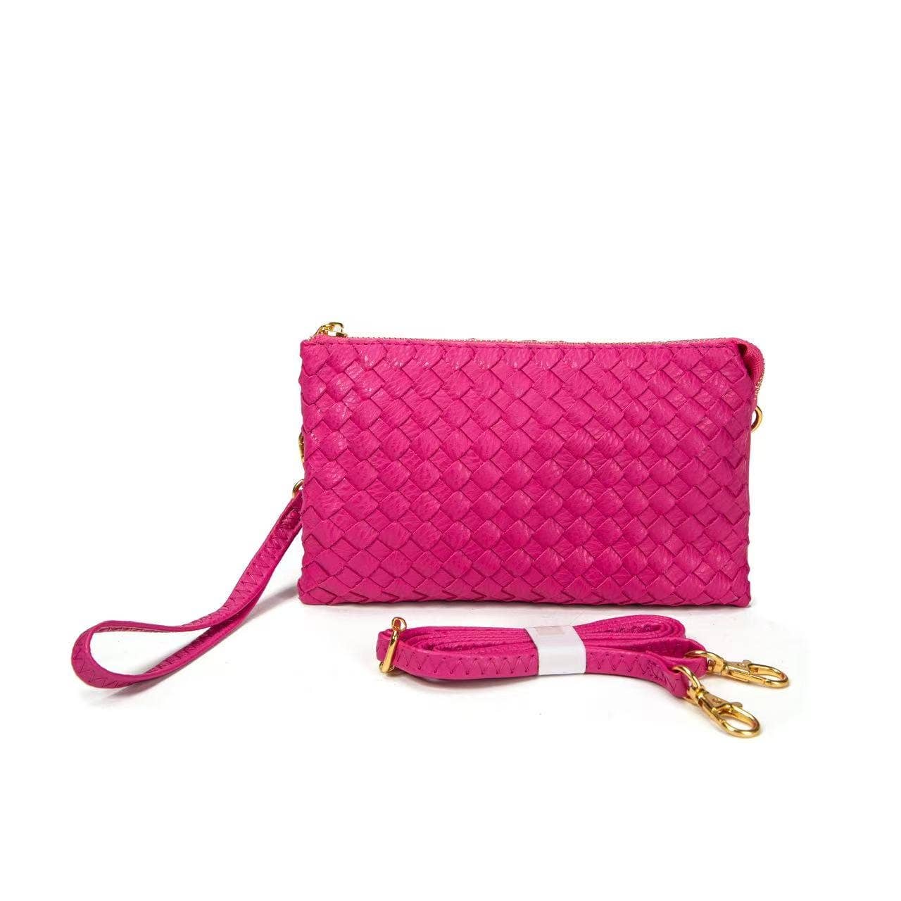 Kathy Woven 3 Compartment Clutch/Crossbody Bag