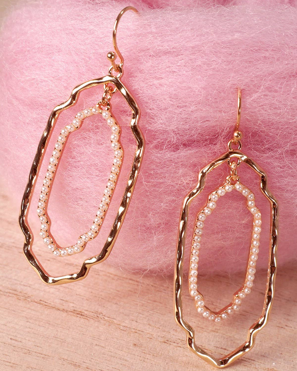 Oval Pearl Drop Earrings