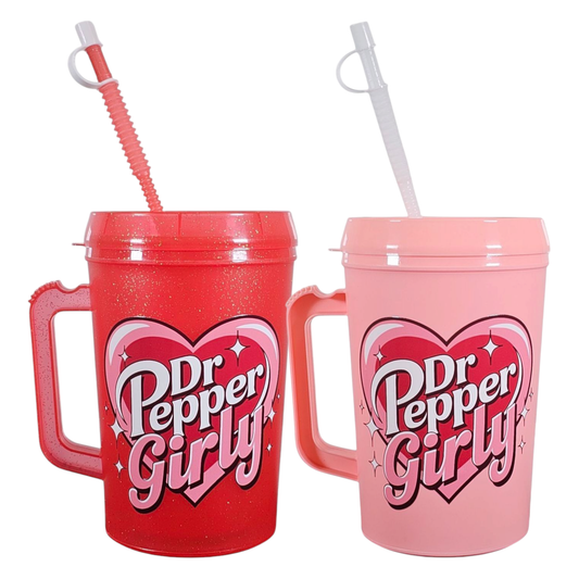 Dr Pepp Girly HIP SIPS Mega Trucker Mug 34oz