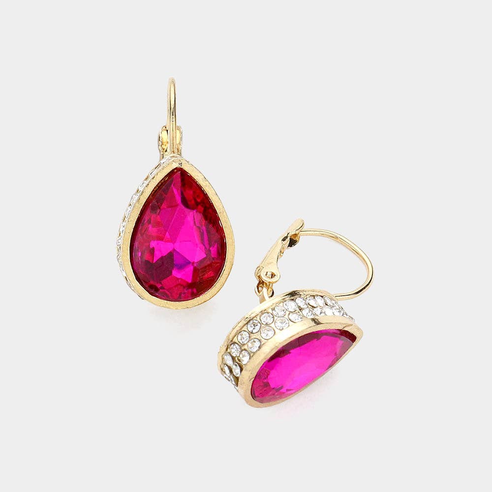 Rhinestone Teardrop Sparkle Earrings