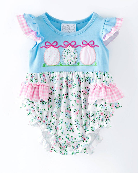 Easter Eggs & Bows Infant Romper