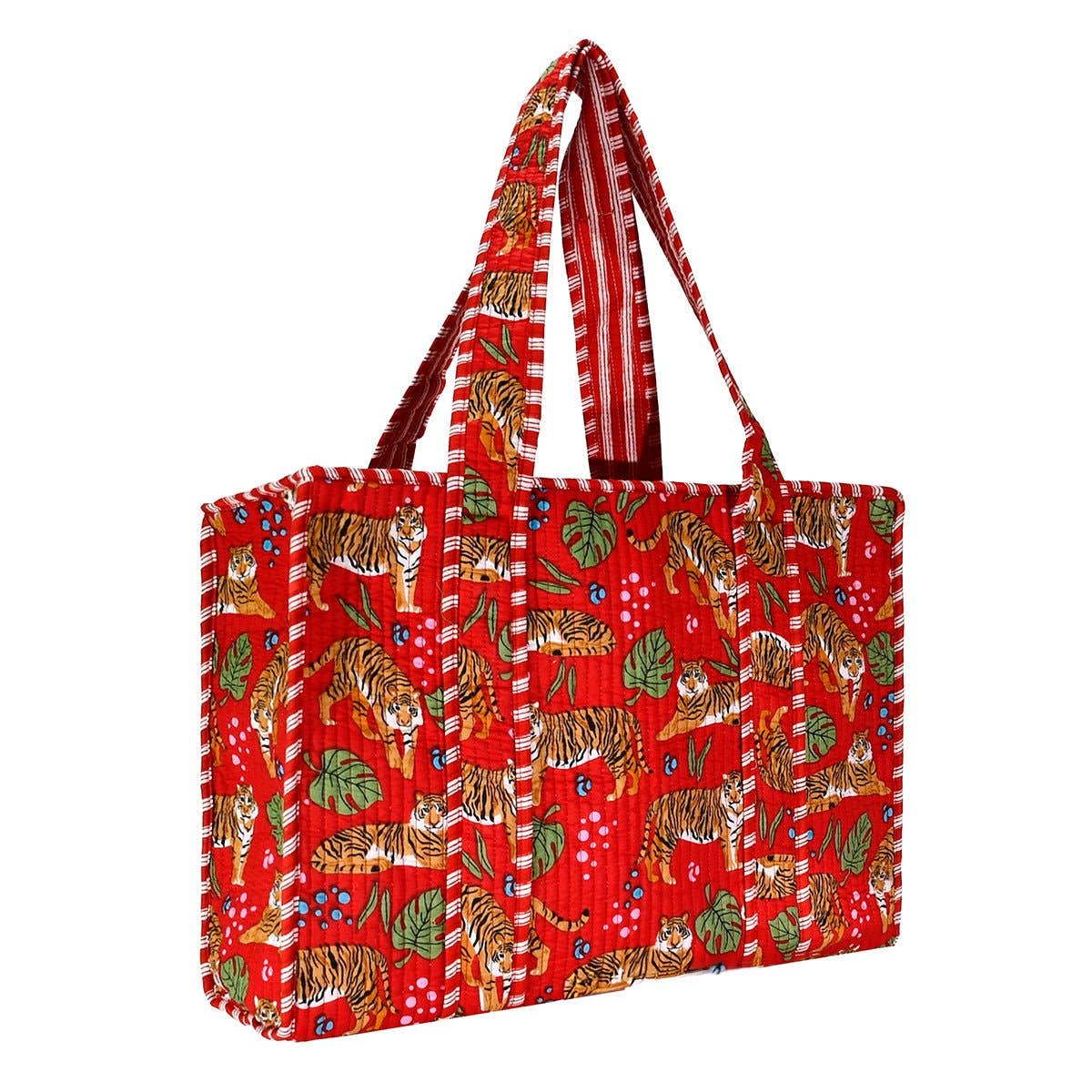 Cotton Block Print Tote Bag- Small & Large