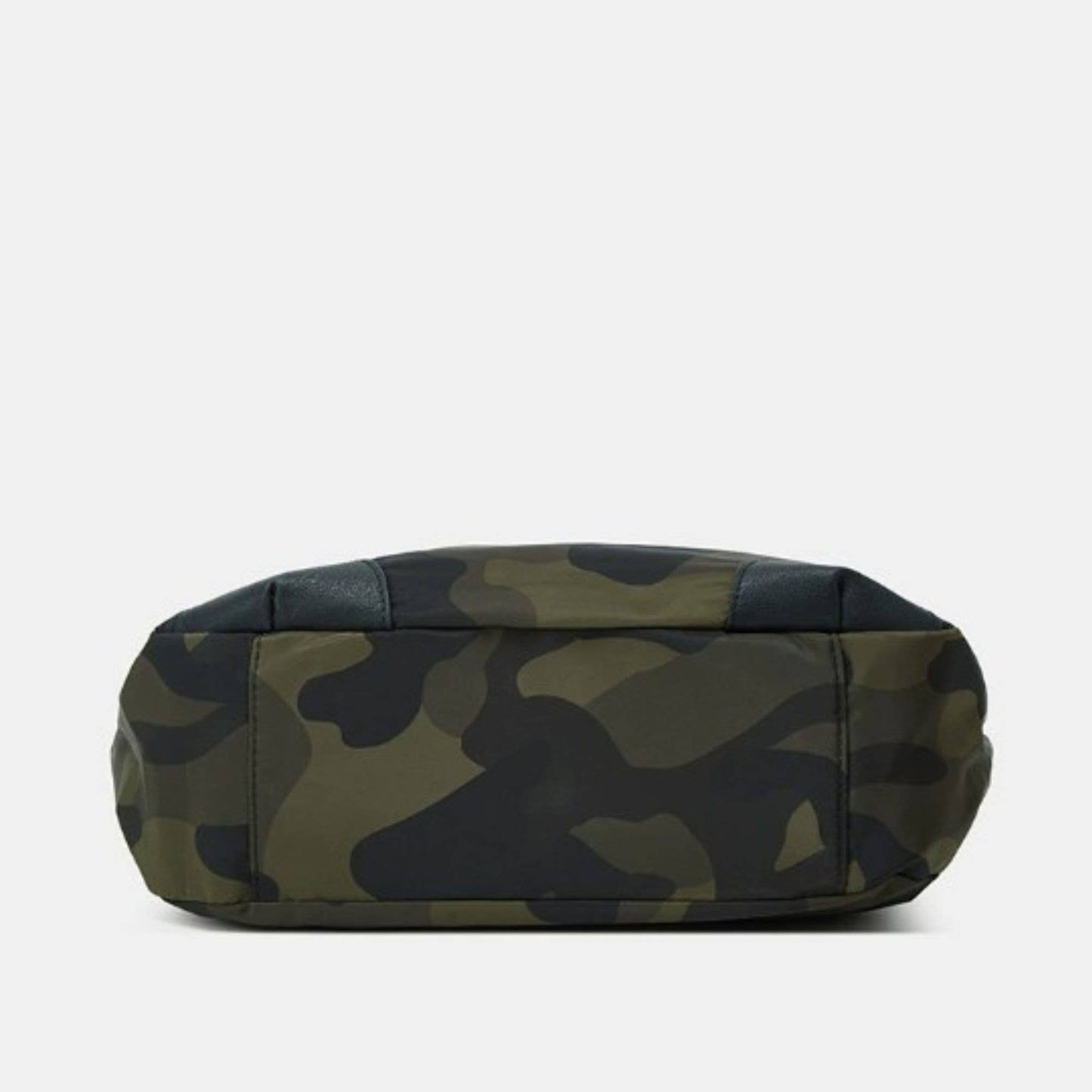 Olive Nylon Zipper Crossbody Bag