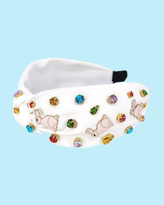 Stone Cluster Easter Bunny Embellished Headband