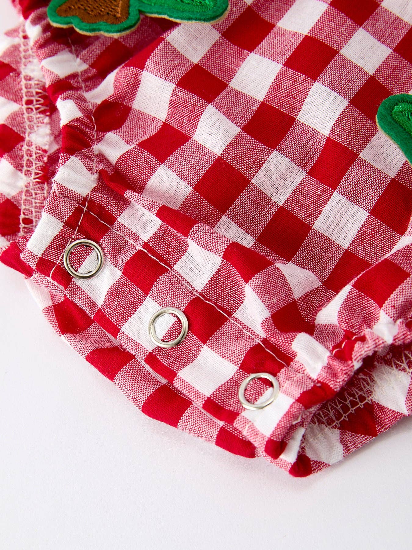 Red Plaid Tree Holiday Romper