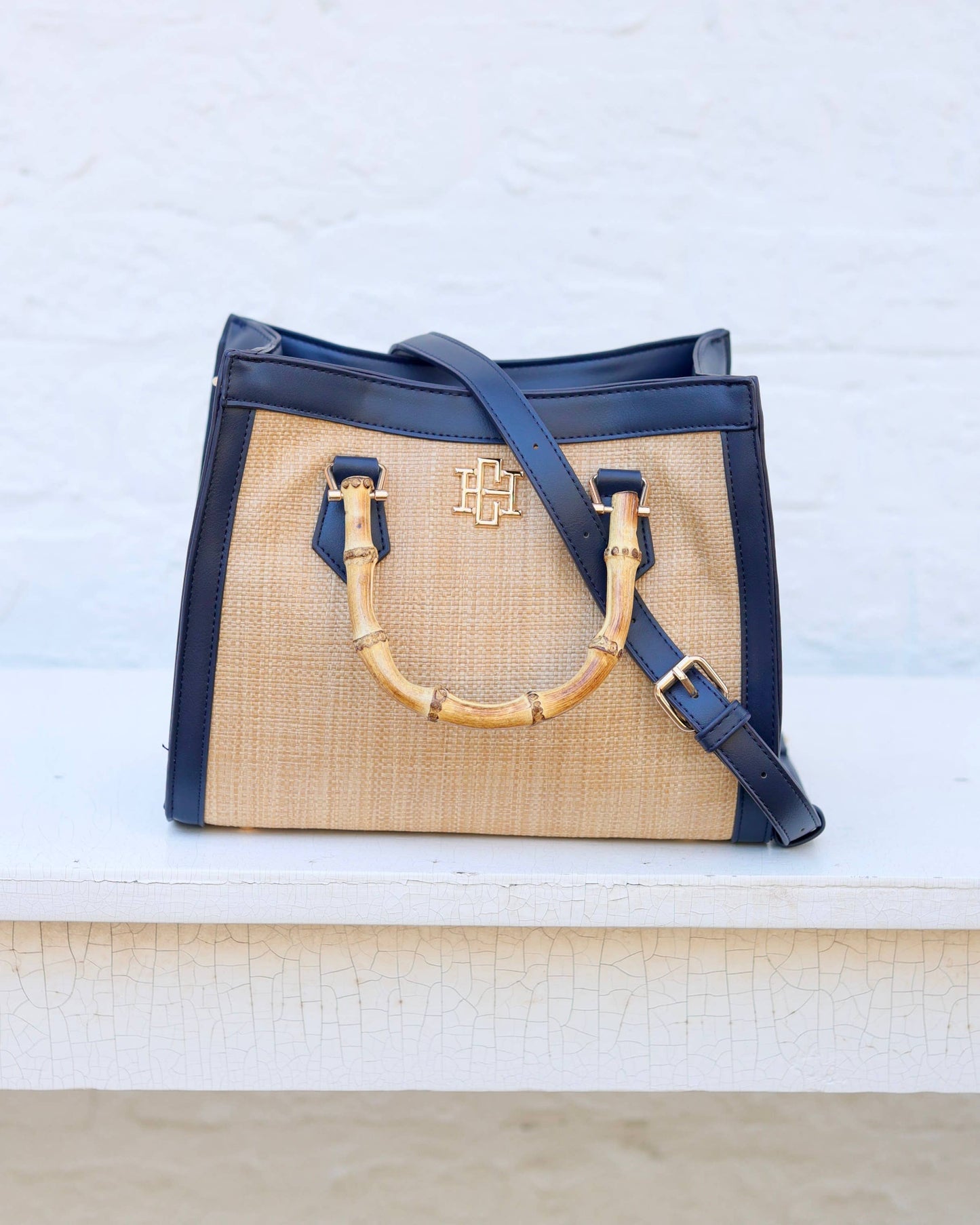 Kennedy Tote Natural Navy