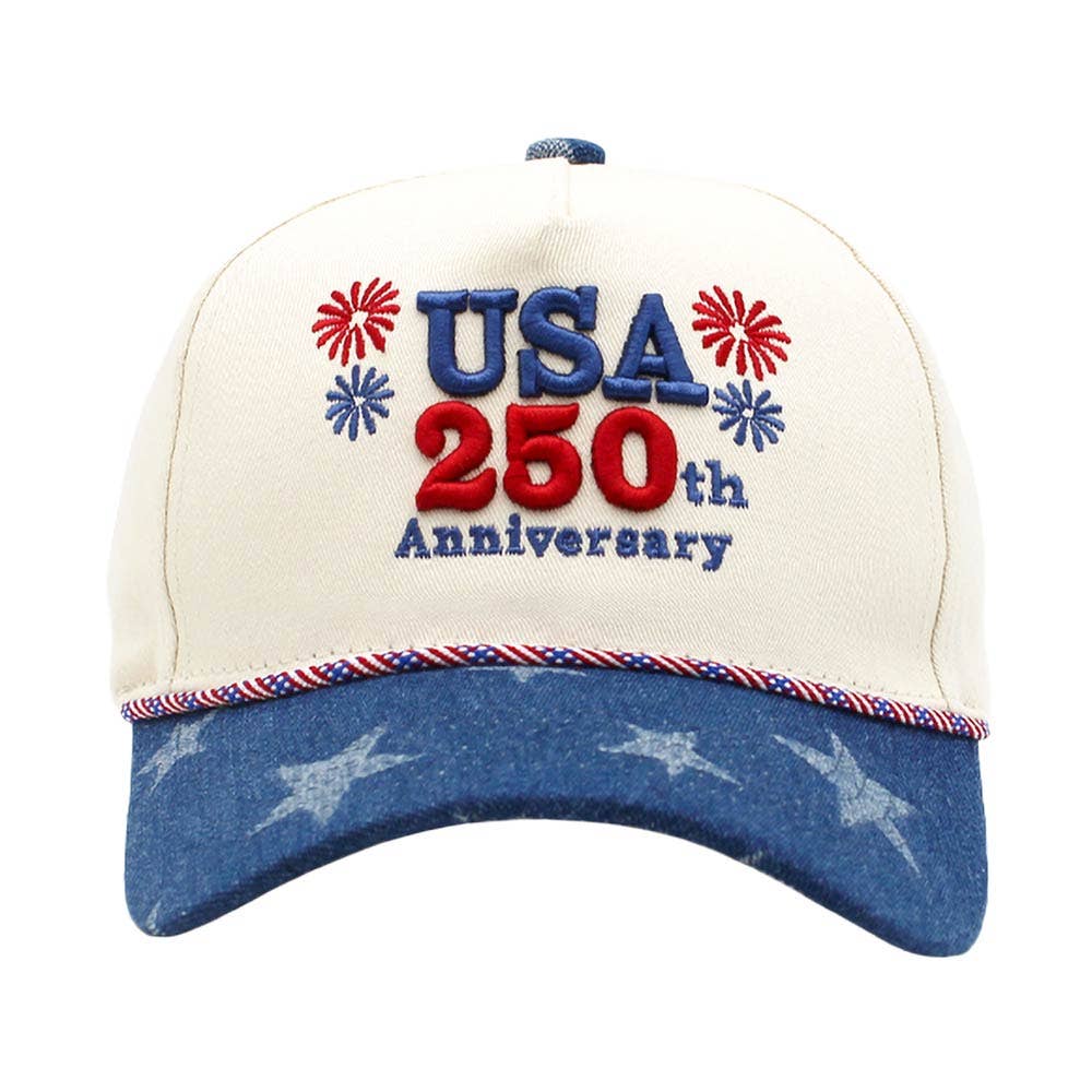 USA 250th Anniversary Embroidered Hat