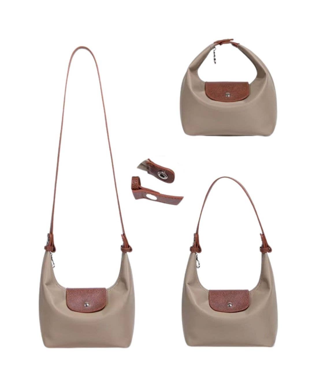 Nylon Zip Flap Closure Lightweight Crossbody Bag