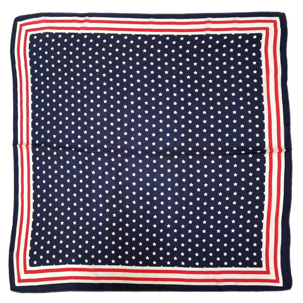 Classic Patriotic Star Pattern Print Scarf