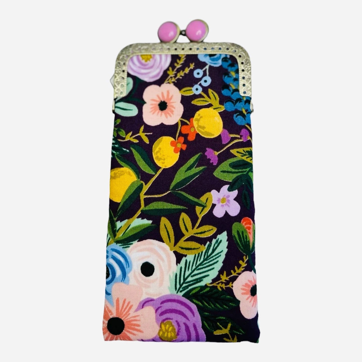 Kiki & Syds Eyeglass Case - Garden Party in Plum
