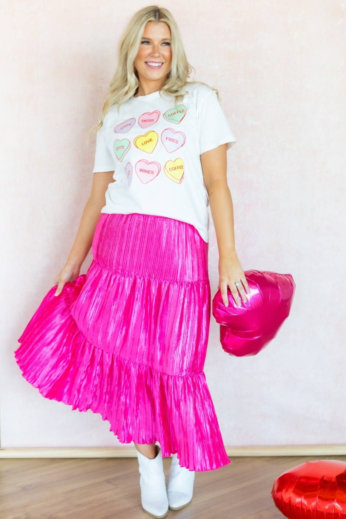 Pink Pleated 3 Way Versi Dress